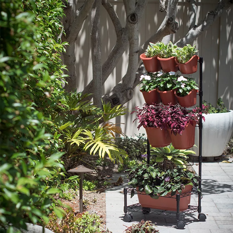 Металлические мобильные кашпо для зеленых стен с одинарной рамой